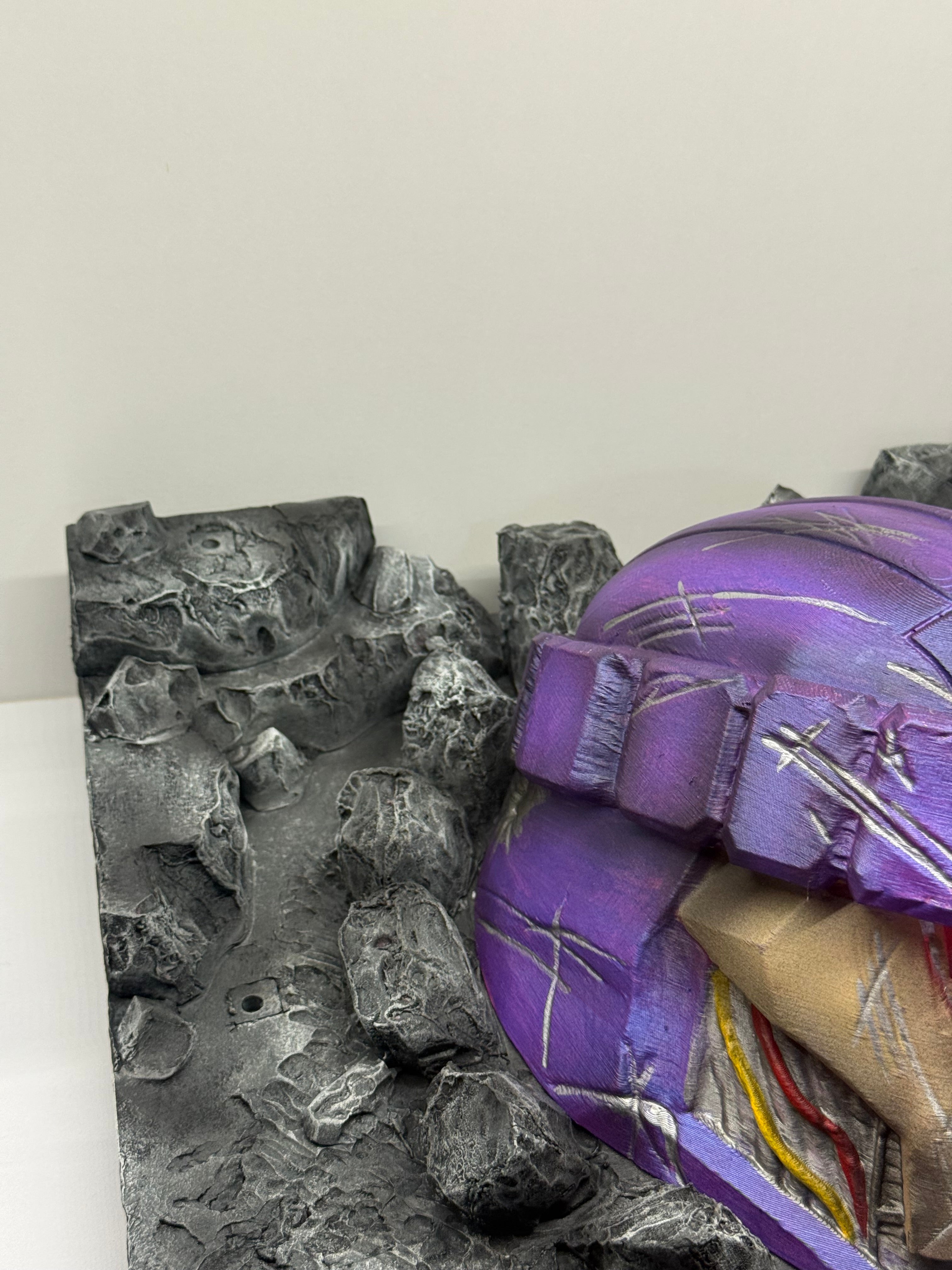 Ruined/Destroyed Sentinel Head Diorama