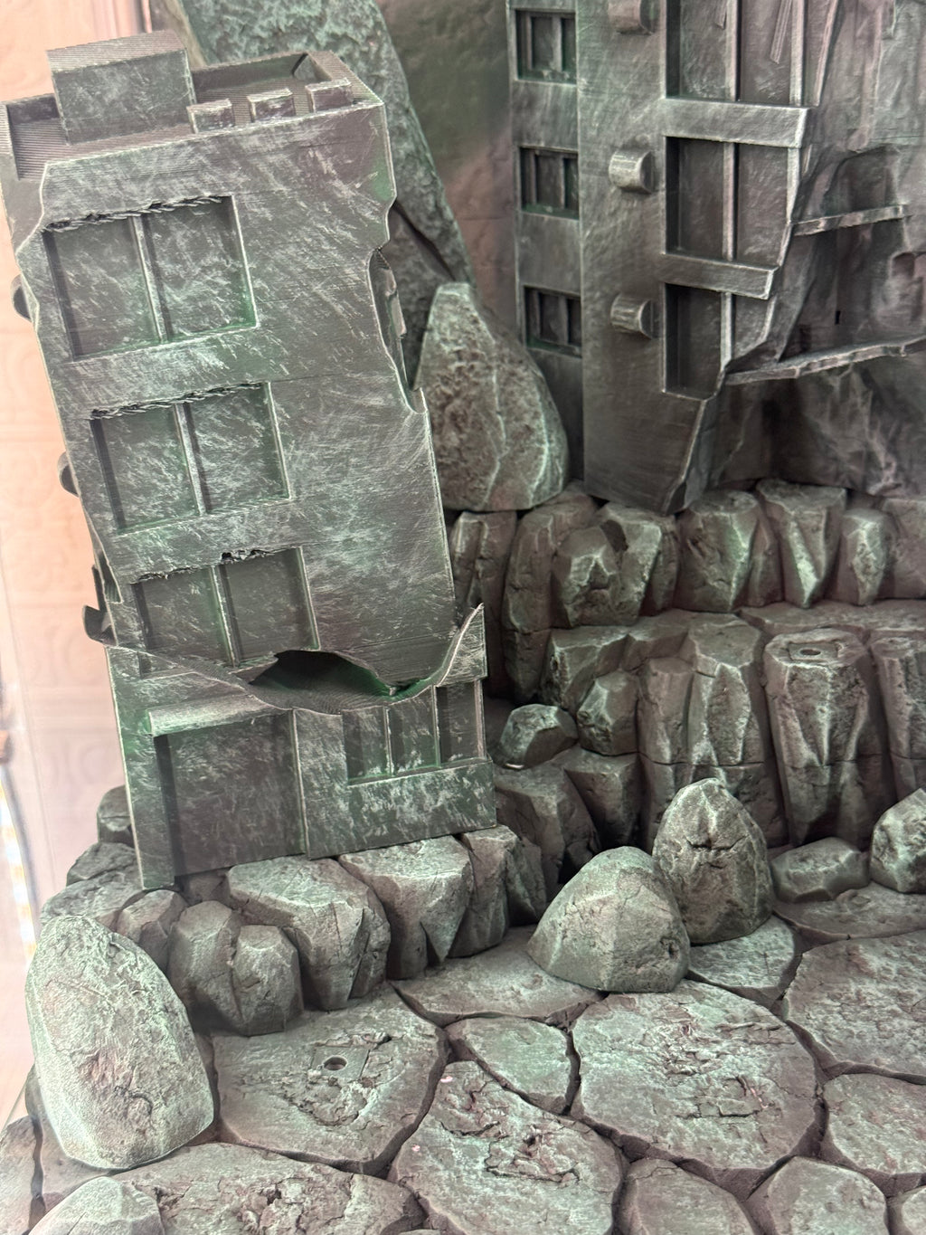 Destoyed Buildings DLX Diorama (With Backdrop)