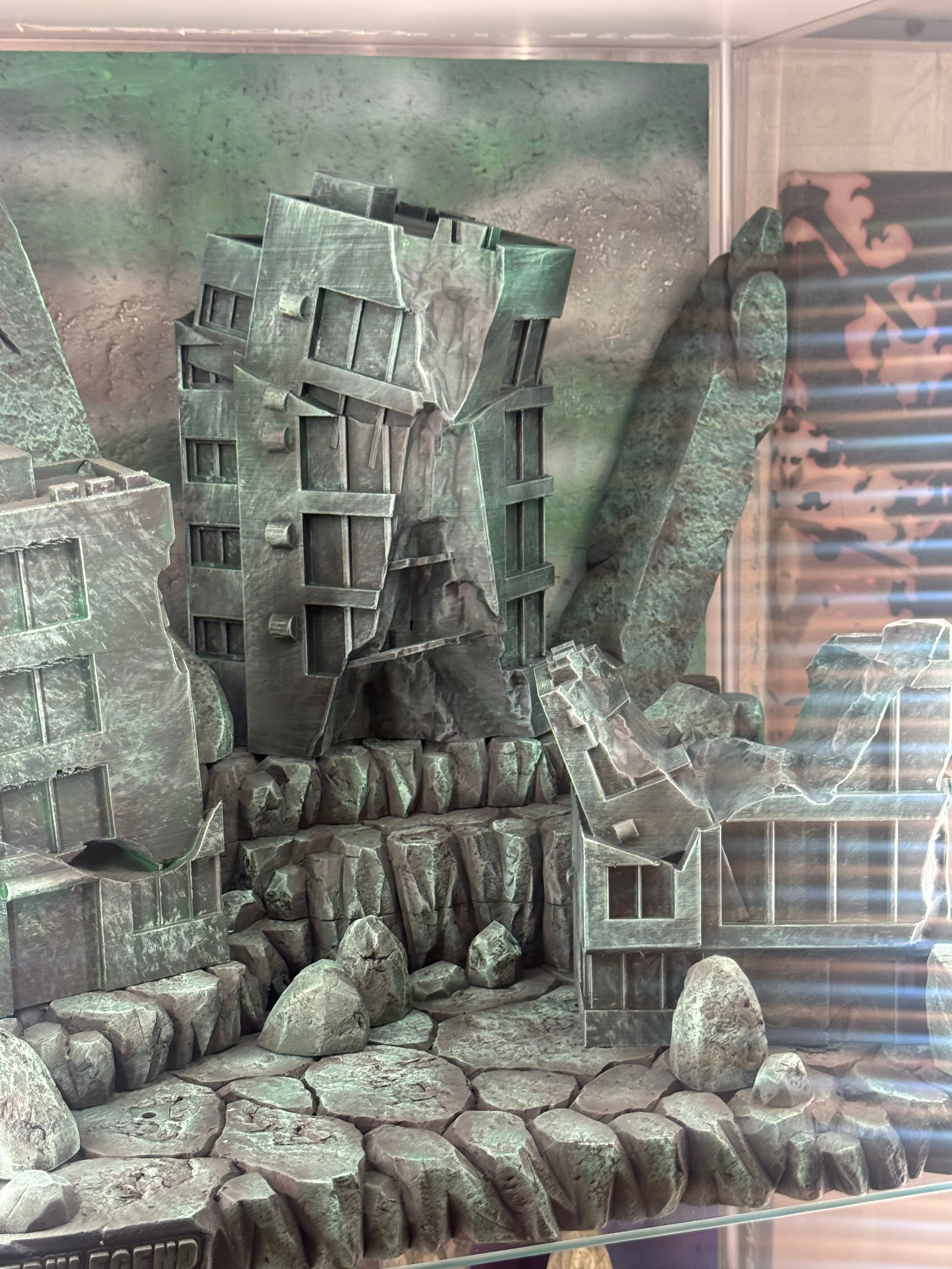 Destoyed Buildings DLX Diorama (With Backdrop)