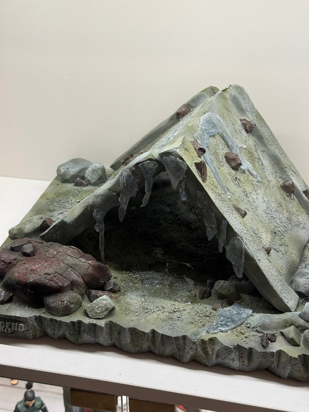 Damaged Building Spider inspired diorama