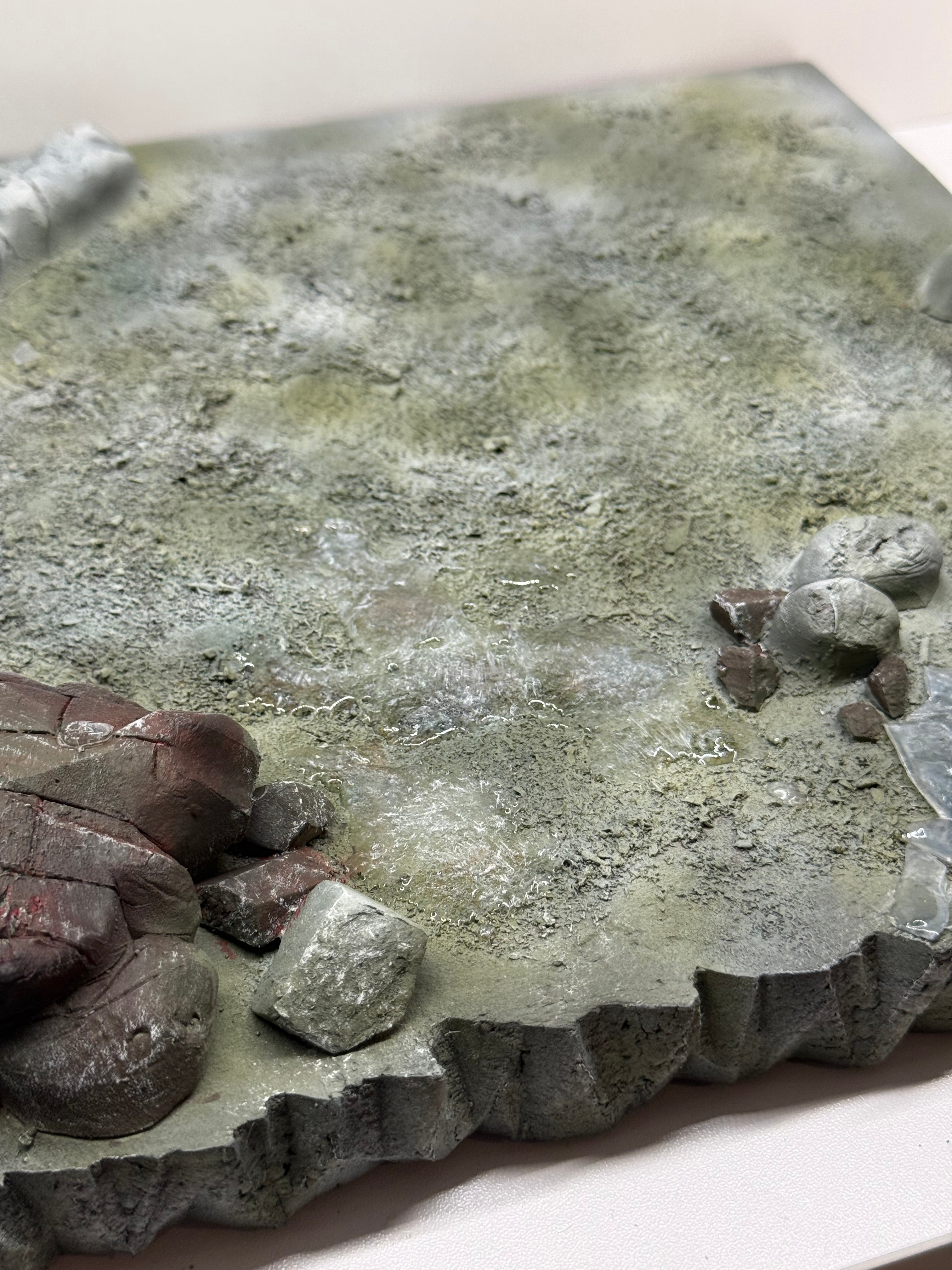 Damaged Building Spider inspired diorama