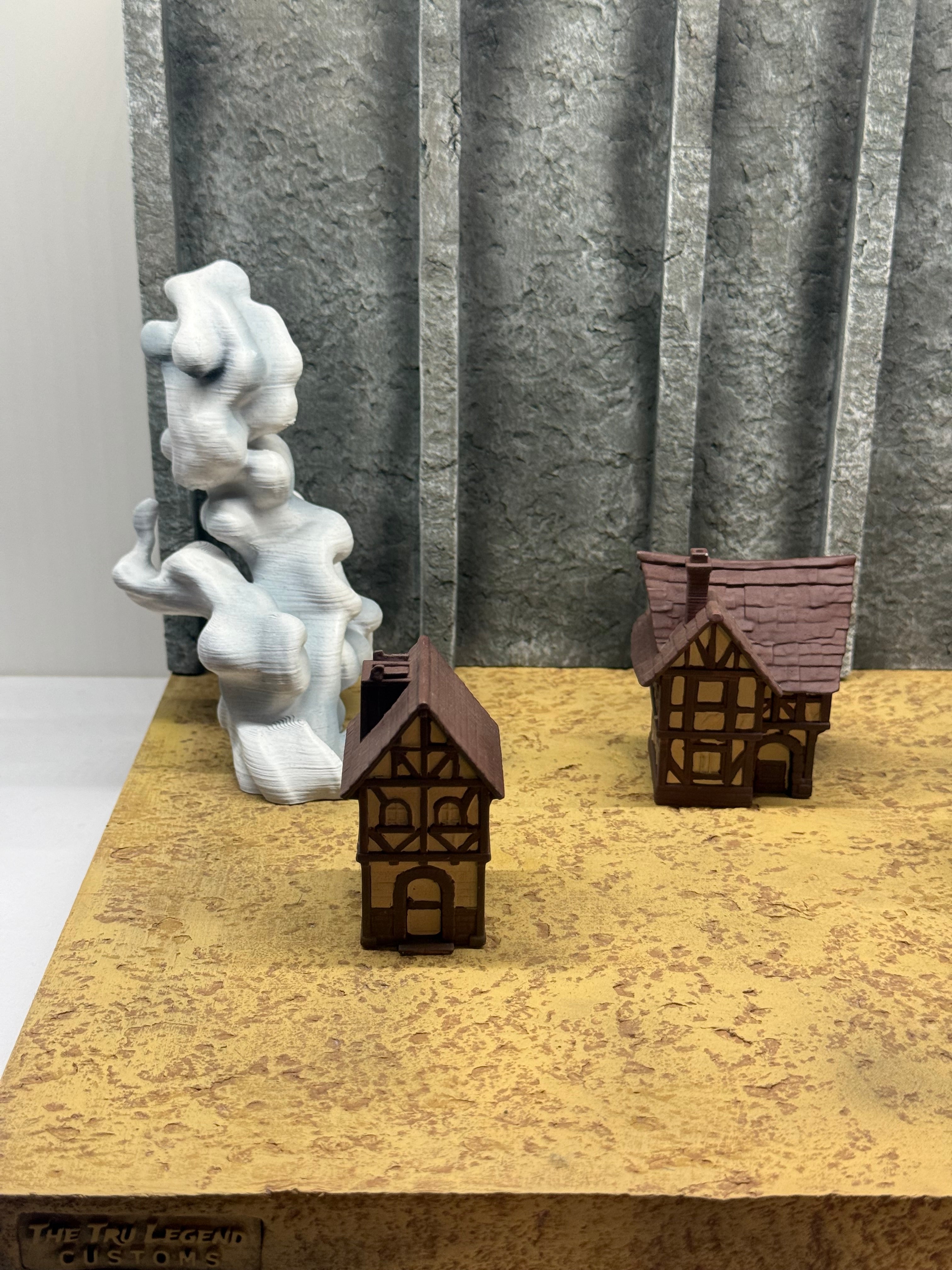 Wall + base for Titan (With Mini Houses & Smoke Effects)